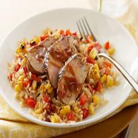 BBQ Pork Tenderloin & Vegetable Rice image