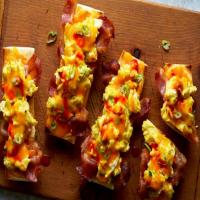 Breakfast French Bread Pizza image