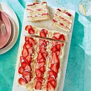 Strawberry shortcake slice image