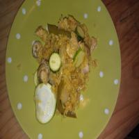 Paella With Chicken, Zucchini and Rosemary_image