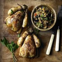 Lebanese poussin with spiced aubergine pilaf image