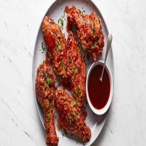 Fried Turkey Wings With Cranberry Glaze image