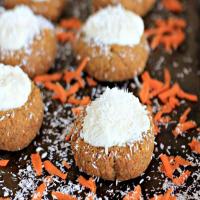 Coconut Carrot Cake No-Bake Cookies with Pineapple Cream Cheese Frosting image