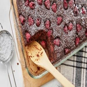 Chocolate Raspberry Cake-Mix Baked Oatmeal image