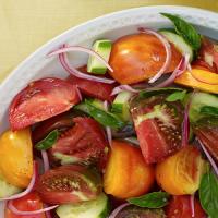 Tomato, Cucumber, and Pickled-Onion Salad image