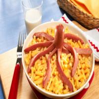Macaroni & Cheese and Hot Dog Octopus Recipe image