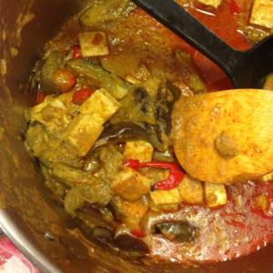 Thai Panang Curry with Baby Eggplants and Tofu image