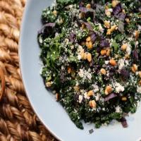Purple and Green Kale Salad with Lemon Anchovy Vinaigrette image