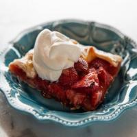 Rustic Strawberry Tart and Sweetened Whipped Cream_image