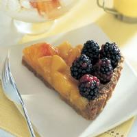 Peach and Blackberry Tart with Oatmeal-Cookie Crust image