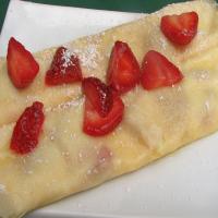 Crepes With Sour Cream and Strawberries image