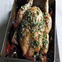 James Martin's chicken with red peppers, chorizo and chilli recipe_image