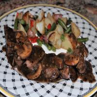 Flank Steak With Mushroom Wine Sauce_image