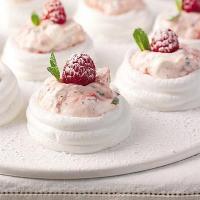 Summer berry meringues image