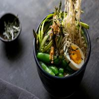 Spring Ramen Bowl With Snap Peas and Asparagus image