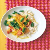 Curried Tofu and Green Beans_image