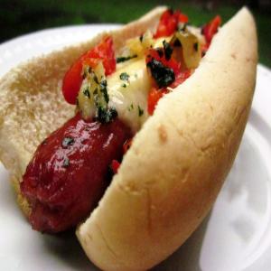 Manchego Cheese and Garlic Gourmet Hot Dogs image