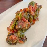 Charred Brussels Sprouts with Bacon and Maple image