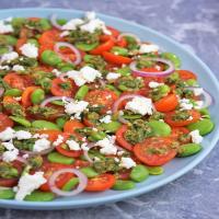 Tomato & Broad Bean Salad with Salsa Verde_image