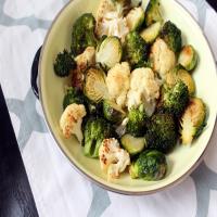 Oven-Roasted Cauliflower, Brussels, and Broccoli image