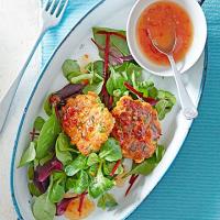 Thai curry fish cakes with sweet chilli dressing image