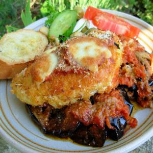 Oven Baked Chicken and Aubergine (Egg Plant) Parmigiana image