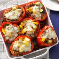 Vegetable & Beef Stuffed Red Peppers_image