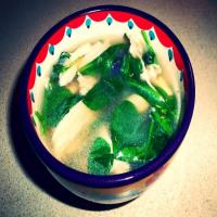 Low-Cal Lemony Chicken Spinach Soup_image