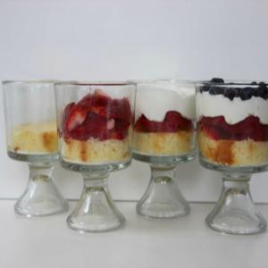 Strawberry Blueberry Pound Cake Trifle image