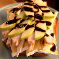 Chicken Sandwiches with Brie, Shaved Granny Smith Apple and Dijon-Balsamic Reduction on Toasted Challah_image