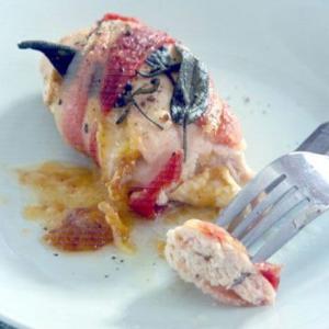 Bacon wrapped chicken image