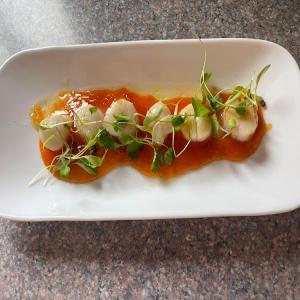 Seared Scallops with Apricot Glaze_image