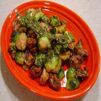 Roasted Brussels Sprouts With Mushrooms image
