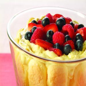 Festive Triple-Berry Pudding Dessert image