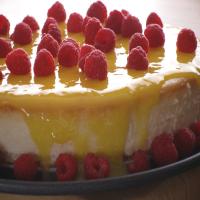 Goat Cheesecake With Lemon Curd and Raspberries (By Bird)_image