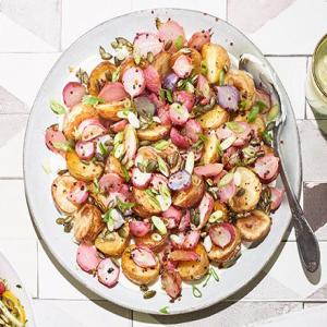 Roast new potatoes & radishes_image