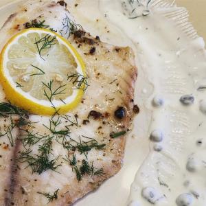 Baked Flounder With Dill And Caper Cream image