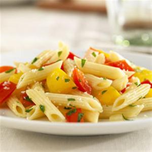 White Fiber Mini Penne with Sweet Peppers and Parmigiano-Reggiano_image