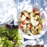 Roasted fennel with tomatoes, olives & potatoes image