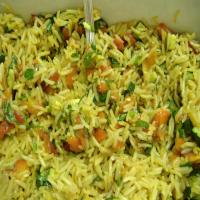 Basmati Rice Pilaf With Zucchini, Roasted Red Peppers & Par image