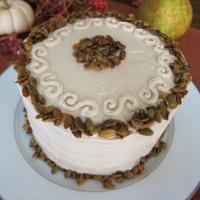 Vegan Pumpkin Spice Cake With Vanilla Maple Frosting and Spiced_image