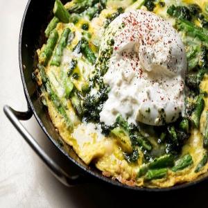 Asparagus Frittata With Burrata and Herb Pesto Save To Recipe Box Print this recipeEmailShare on PinterestShare on FacebookShare on Twitter Karsten Moran for The New York Times Frittata, the savory It_image