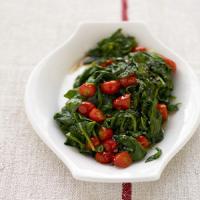 Wilted Spinach and Cherry Tomatoes_image