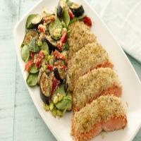 Mediterranean Breaded Salmon with Vegetables_image