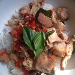 Easy Slow Cooker Thai Chicken with Basil image