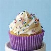 light and fluffy vanilla cupcakes and buttercream icing image