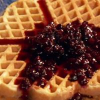 Cinnamon-Sugar Waffles with Blueberry Syrup image