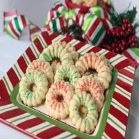 Peppermint Spritz Cookies image