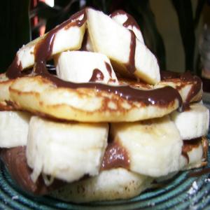 Banana Pancakes With Hazelnut Mascarpone Crème image