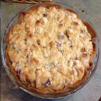 Rhubarb Custard Pie With Streusel Crumb Topping_image